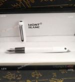 AAA Grade Replica Mont Blanc Black Clip & White Fountain Pen